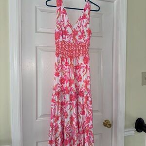 NWOT Lilly Pulitzer Skylar Dress in Resort White: Lovely Long Stems Engineered!